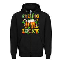 Black feeling lucky Zipper Hoodie - Artiststas