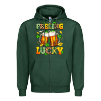 Sports Green feeling lucky Zipper Hoodie - Artiststas