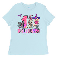 Baby Blue my first pink halloween Ladies Tee - AdoDesignShop