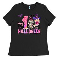 Black my first pink halloween Ladies Tee - AdoDesignShop