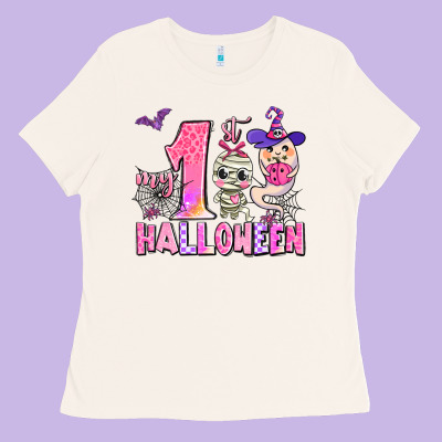 My First Pink Halloween Ladies Tee Designed By Adodesignshop