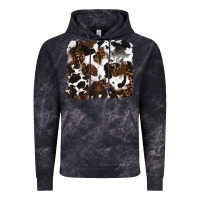 Cloud Black leopard cowhide background Vintage Hoodie - RanaPortraitStore