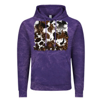 Cloud Purple leopard cowhide background Vintage Hoodie - RanaPortraitStore