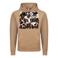 Vintage Coffee leopard cowhide background Vintage Hoodie - RanaPortraitStore