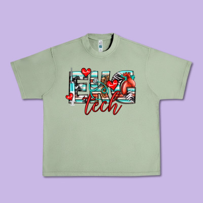 Ekg Tech Urban Heavy Tee Designed By Texasbilliewilder