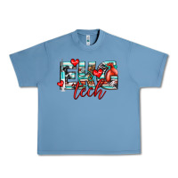Pebble Blue ekg tech Urban Heavy Tee - texasbilliewilder
