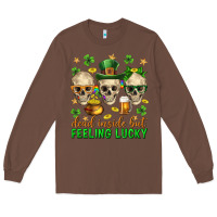 Chestnut Dead inside but feeling lucky st. patricks day Long Sleeve Tee - Neo Western