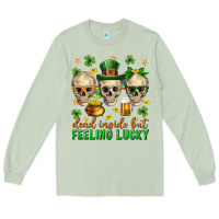 Matcha Dead inside but feeling lucky st. patricks day Long Sleeve Tee - Neo Western