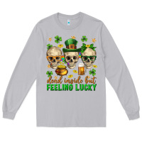 Moon Dust Dead inside but feeling lucky st. patricks day Long Sleeve Tee - Neo Western