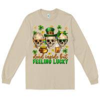 Mushroom Dead inside but feeling lucky st. patricks day Long Sleeve Tee - Neo Western