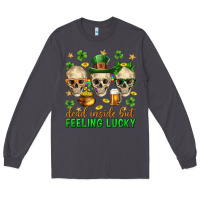 Smoke Dead inside but feeling lucky st. patricks day Long Sleeve Tee - Neo Western