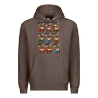 Coffee christmas reindeers Premium Hoodie - MaliasSmallBusiness