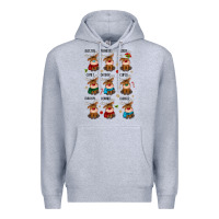 Heather Grey christmas reindeers Premium Hoodie - MaliasSmallBusiness