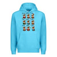 Ocean Blue christmas reindeers Premium Hoodie - MaliasSmallBusiness