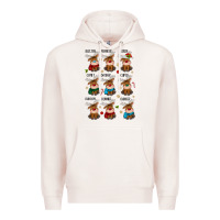 Pale Pink christmas reindeers Premium Hoodie - MaliasSmallBusiness