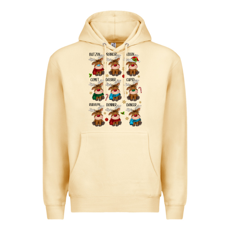 Christmas Reindeers Premium Hoodie by MaliasSmallBusiness | Teevron
