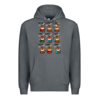 Rock christmas reindeers Premium Hoodie - MaliasSmallBusiness