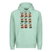 Seafoam christmas reindeers Premium Hoodie - MaliasSmallBusiness