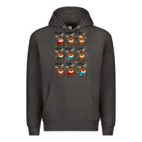 Smoke christmas reindeers Premium Hoodie - MaliasSmallBusiness