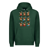 Sports Green christmas reindeers Premium Hoodie - MaliasSmallBusiness