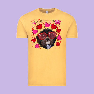 Vintage Tee valentine's day havanese dog