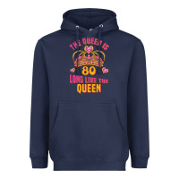 Navy the queen is 80 long live the queen Heavyweight Hoodie - Jasminsmagicworld