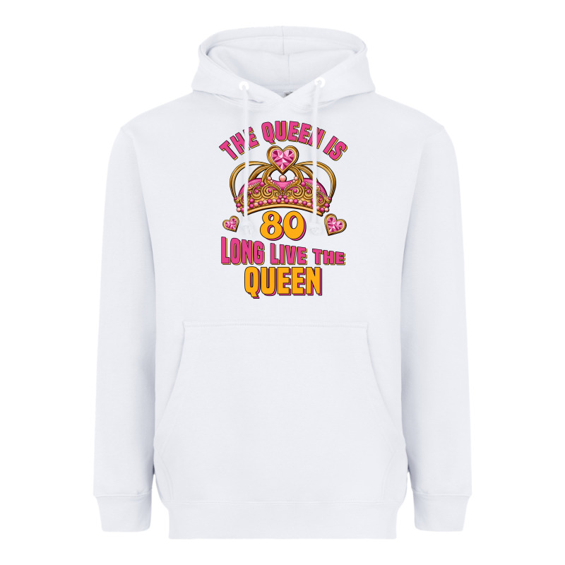 The Queen Is 80 Long Live The Queen Heavyweight Hoodie by Jasminsmagicworld | Teevron