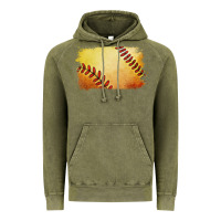 Vintage Olive softball brushstroke Vintage Hoodie - RanaPortraitStore