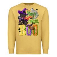 Antique Gold Meow i mean, boo Halloween Premium Sweatshirt - NancyCooperArtShop