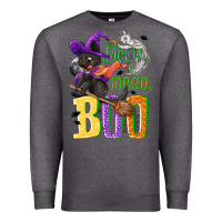 Charcoal Heather Meow i mean, boo Halloween Premium Sweatshirt - NancyCooperArtShop