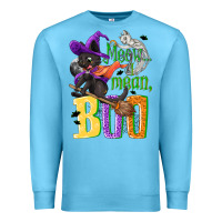 Ocean Blue Meow i mean, boo Halloween Premium Sweatshirt - NancyCooperArtShop