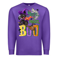 Purple Meow i mean, boo Halloween Premium Sweatshirt - NancyCooperArtShop
