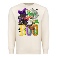 Sandshell Meow i mean, boo Halloween Premium Sweatshirt - NancyCooperArtShop