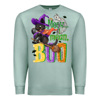 Seafoam Meow i mean, boo Halloween Premium Sweatshirt - NancyCooperArtShop