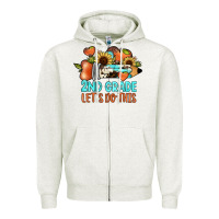Oatmeal Heather 2nd grade let s do this Zipper Hoodie - JahusDesignShop