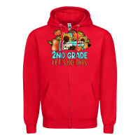 Red 2nd grade let s do this Zipper Hoodie - JahusDesignShop