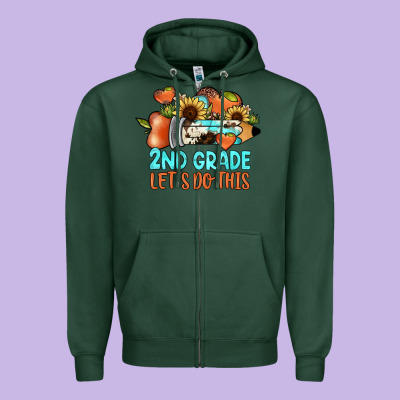 2nd Grade Let S Do This Zipper Hoodie Designed By Jahusdesignshop