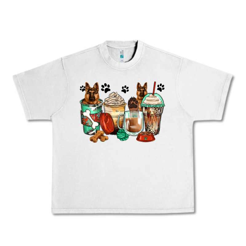 German Shepherds Coffee Cups Urban Heavy Tee by Zillion Design Studio | Teevron