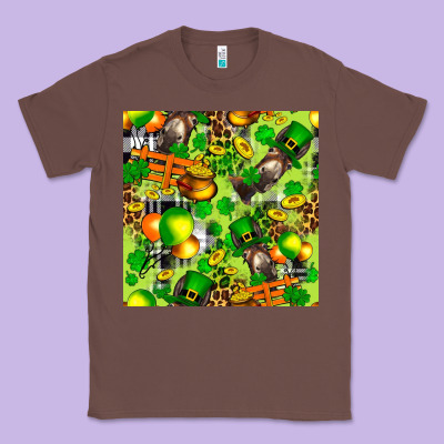 St. Patrick's Donkey With Shamrock Seamless Classic Tee Designed By Fadigitalartstudio