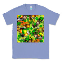 Colony Blue St. Patrick's Donkey With Shamrock Seamless Classic Tee - FaDigitalArtStudio