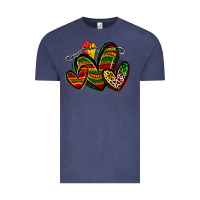 Vintage Denim juneteenth hearts Vintage Tee - Zillion Design Studio