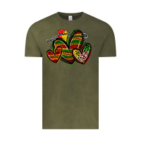 Vintage Olive juneteenth hearts Vintage Tee - Zillion Design Studio