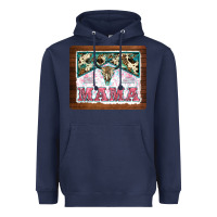 Navy western bull skull mama mousepad Heavyweight Hoodie - BarkalooDesign