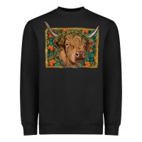 Black Fall Cow Heavyweight Sweatshirt - RanaPortraitStore