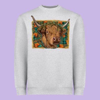 Heavyweight Sweatshirt Fall Cow