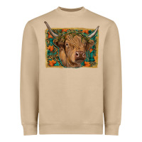 Mushroom Fall Cow Heavyweight Sweatshirt - RanaPortraitStore