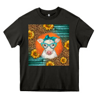 Asphalt charolais cow Heavy Core Tee - LillyAllenDesigns