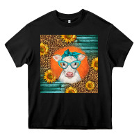 Black charolais cow Heavy Core Tee - LillyAllenDesigns