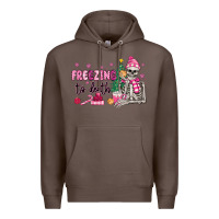Coffee freezing to death skeleton Premium Hoodie - MaliasSmallBusiness