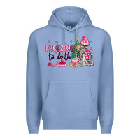 Colony Blue freezing to death skeleton Premium Hoodie - MaliasSmallBusiness
